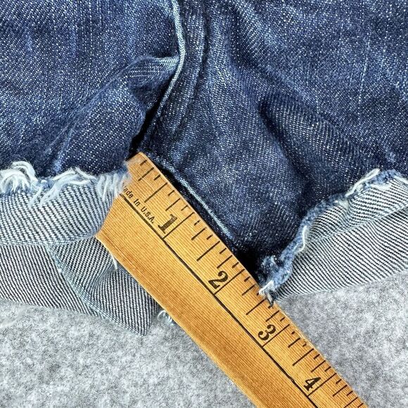 One Teaspoon Jean Shorts Womens 26 Bandits Relaxed Long Rise Button Fly Twisted - Picture 10 of 13